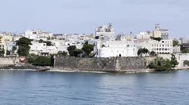 View of Old San Juan's West Coast Landmarks from a Departing Cruise Ship