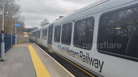 South West Trains Testing Their New Service In Barnes Station