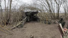 Russian artillery units damage Ukrainian targets in border region with 'Hyacinth-B' howitzers