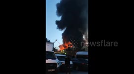 Turkey: Fire Guts Carpet Factory In Istanbul