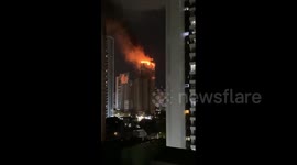 Brazil: Large Fire Breaks Out At High-Rise Building Under Construction In Recife
