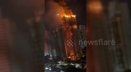 Fire Destroys High-Rise Under Construction in Recife, Brazil