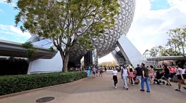 Sphere is Spaceship Earth at Disney World park in Orlando, FL, USA