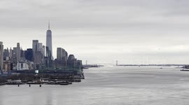 View of Lower Manhattan & New York Harbor from the Hudson River