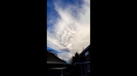 Rare weather phenomenon captured over Macclesfield as storm leaves stunning mammatus clouds in its wake
