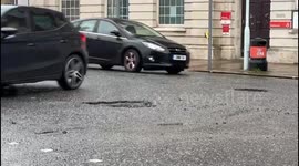 Roundabout Pothole Madness in Worthing West Sussex