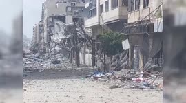 Massive Destruction Near Gaza Hospital
