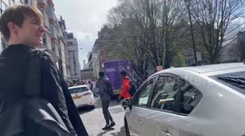 Hundreds of teens run through Soho for Up In Flames clothing giveaway treasure hunt