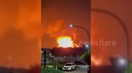 Massive explosion at an army ammunition warehouse in West Java, Indonesia