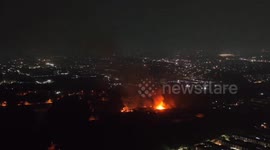 Air Surveillance Captures Aftermath of Artillery Warehouse Explosion in West Java, Indonesia