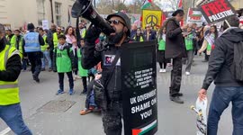 Massive march in solidarity with Palestine in Central London