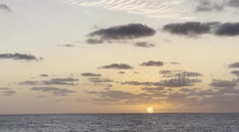 Sunset at Sea from a Large Cruise Ship off the Coast of Puerto Rico