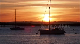 Stunning Easter Saturday sunset in Kent, UK