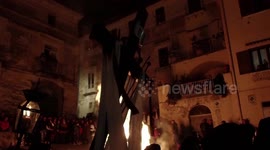Religious statue depicting Jesus during the Good Friday procession in Sessa Aurunca.