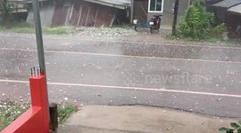 Hail storm batters northern Thailand as tropical downpours intensity