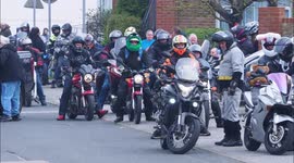 Bikers deliver Easter eggs and cheer to Kent care homes, UK