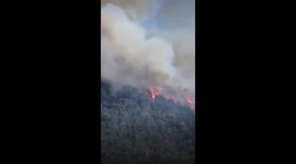 Wildfire burns near Michoacán and El Oro, Mexico