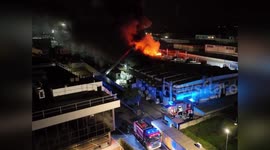 Blaze Ravages Fashion Accessory Warehouse in Scandicci, Florence, Italy