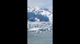 Spectacular video shows glacier flipping in Patagonia, Argentina