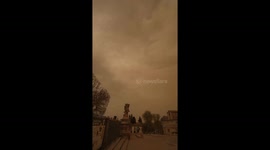 Saharan sandstorm turns Montpellier sky brown