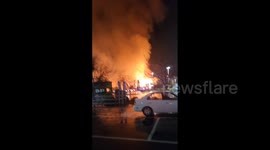 Massive fire engulfs construction site in Prescott Valley, Arizona