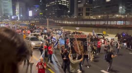 Israel: Anti-Government Protesters Block Ayalon Highway In Tel Aviv 2