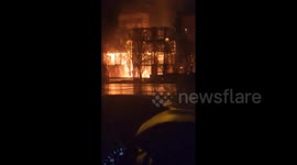 US: Massive Fire Guts Building Under Construction In Prescott Valley, AZ