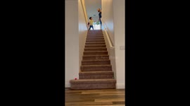 Eggcellent Easter mishap: Toddler takes tumble down stairs during indoor egg hunt