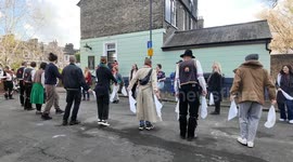 The public joins in with The Blackheath Morris Men as they perform their traditional English dances