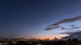 SpaceX Falcon 9 rocket launch seen over Phoenix, Arizona during twilight