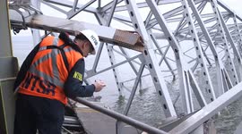 Baltimore bridge collapse investigators check ship for hazardous materials