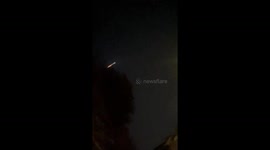 Los Angeles local spots possible meteor shower streaking through night sky