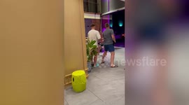 Drunk Russian tourist fights police like a boxer in Phuket, Thailand