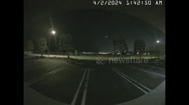Security camera captures 'meteor or space junk' soaring over California