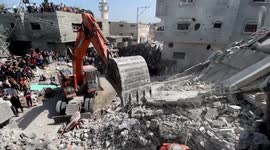 Palestine officials recover bodies from house destroyed by Israeli strike in Rafah