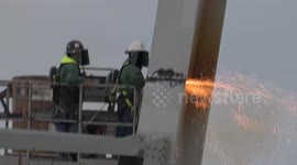Defense Department Mobilizes in Dramatic Effort to Clear Key Bridge Collapse Wreckage in Baltimore, MD, USA
