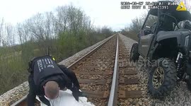 Police rescue injured dog from train tracks in Oklahoma