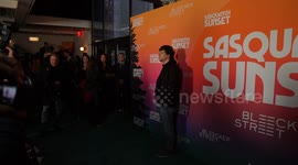 Jesse Eisenberg attends premiere of Sasquatch Sunset at Metrograph in New York