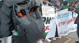 Healthcare workers protest against NHS contracts with Palantir