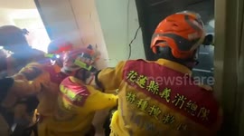 Taiwan earthquake rescuers search collapsed building in epicentre