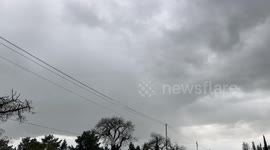 Lightning strikes plane over San Jose, California