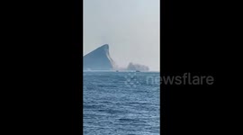 Watch this island 'decapitated' by landslide amid Taiwan quake