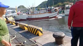 Taiwan earthquake triggers tsunami waves as ships are pushed ashore