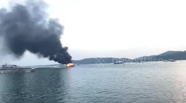 Tour boat engulfed in flames in southern Thailand