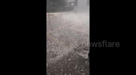 Howling Wind and Hailstorm in Jinhua, China