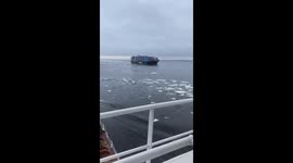 Liberian flagged ship grounded near Kronstadt Port in Gulf of Finland