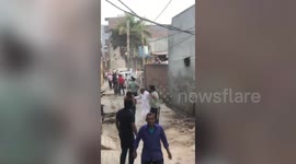 Leopard launches sudden attack on locals after entering residential area in Delhi, India