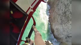 Helicopter Crew Saves Two Climbers Stranded on Cliff near Capo Noli, Italy