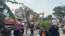 Taiwan begins demolishing damaged buildings following 7.4-magnitude quake