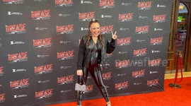 Jasmin Regan (DJ Jazzy) on the red carpet at the Grease opening night in Sydney, Australia
